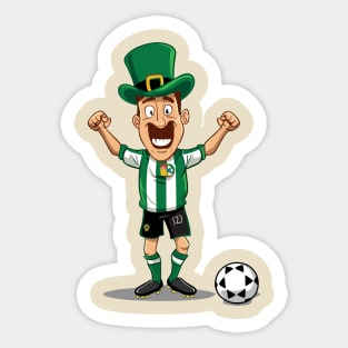 leprechaun wearing football kits Sticker